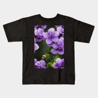 Beautiful Violet Flowers, for all those who love nature #132 Kids T-Shirt